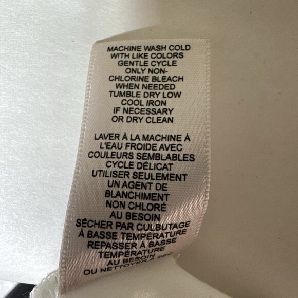 CATHERINE MALANDRINO Blouse M Black White Embroidered Floral Puff Sleeves Top - Picture 6 of 6